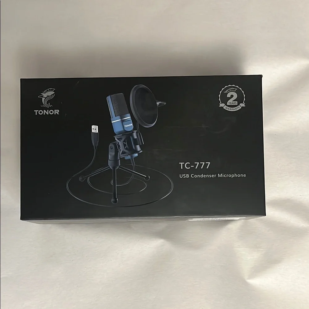 NWT - TONOR Black and Blue Computer Microphone for Streaming